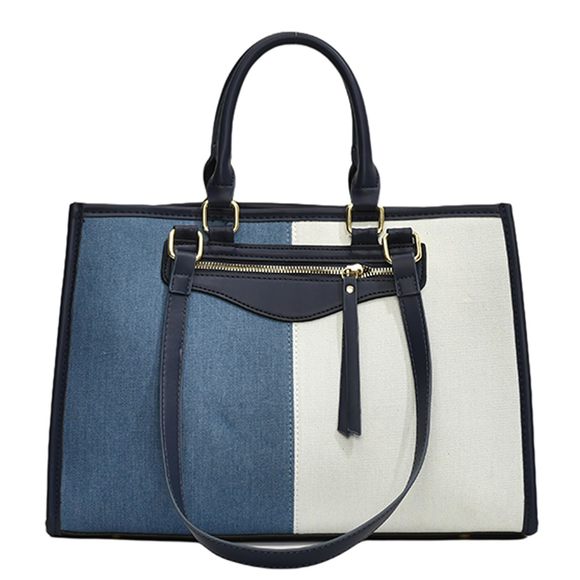 Denim Tote Bag Large Shoulder Bag Handbag Work Office Travel :] - Picture 1 of 7